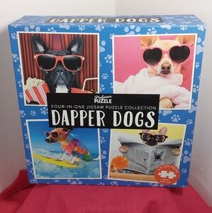 Professor Puzzle 4-in-1 Jigsaw Collection 'Dapper Dogs' Four 250-Piece Puzzles